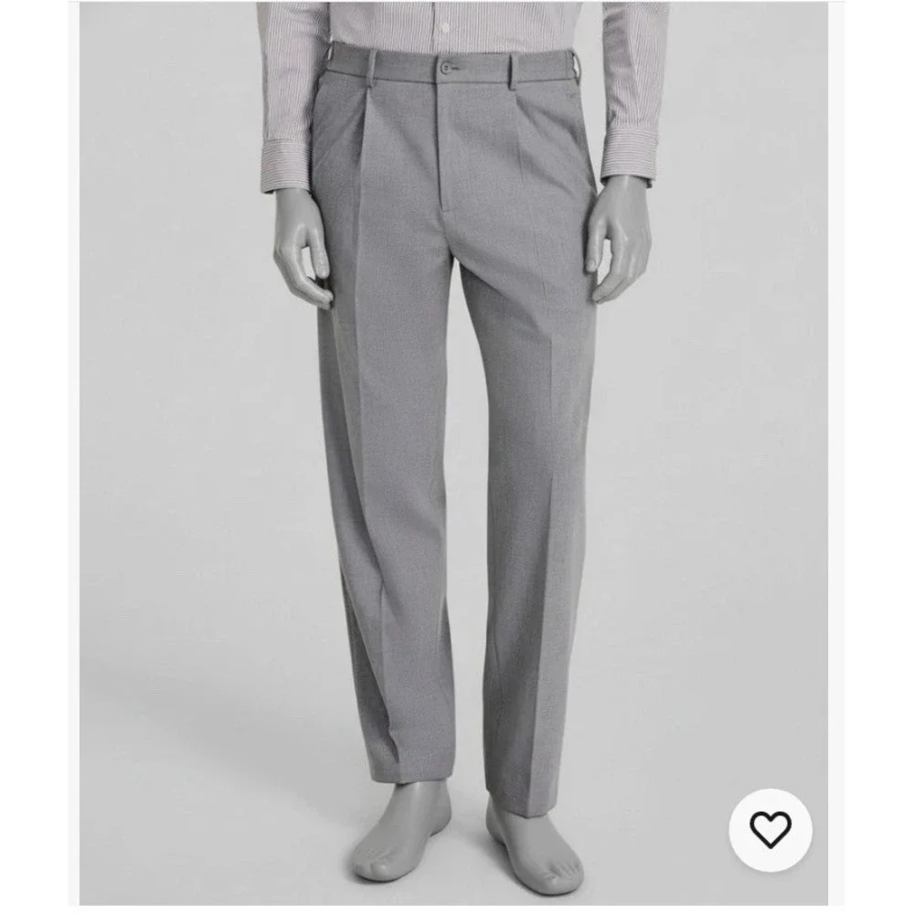 Tommy Hilfiger Mens Modern fit Dress Pants 38W 32L‎ Grey Elastic Waist